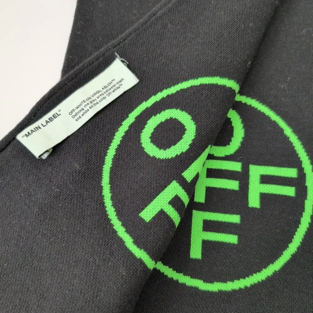 OFF-WHITE Arch Shapes Scarf Black Green 